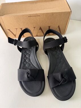 VIVAIA Paloma Arch Pro AdaptAll Ankle Strap Sandal Black EU 38.5 / US 7.5 NEW!!!